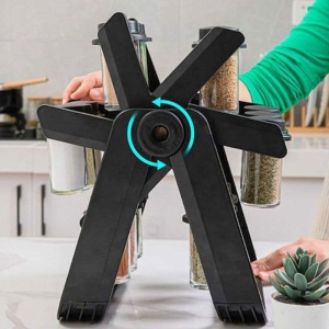 Alternative view of Περιστρεφόμενη Βάση Μπαχαρικών με Δοχεία RS-531 – Condimentero Giratorio 16 Θέσεων