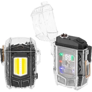 Alternative view of Επαναφορτιζόμενος Αναπτήρας Με Φακό LED D48-2 - Arc Ignition Portable Lamp