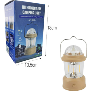 Alternative view of Φορητό Φωτιστικό Camping με Φόρτιση Type-C LF-3358 – Intelligent Fan Camping Light