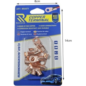 Alternative view of Rchang Ακροδέκτες Οπής Χάλκινο 12τμχ 20A W04471 - Copper terminal 12pcs