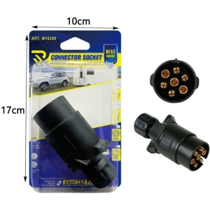 Alternative view of Αντάπτορας Τρέιλερ 7 Πινών για Σύνδεση Αυτοκινήτου με Τροχόσπιτο - Connector Socket