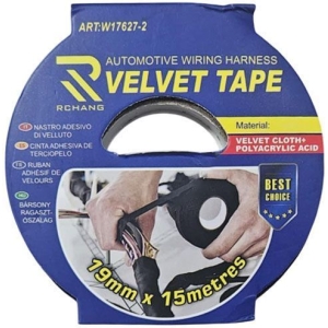 Υφασμάτινη κολλητική ταινία - Αυτοκόλλητη Ταινία Βελούδου 19mm X 15m- Automotive Velvet Adhesive Tape