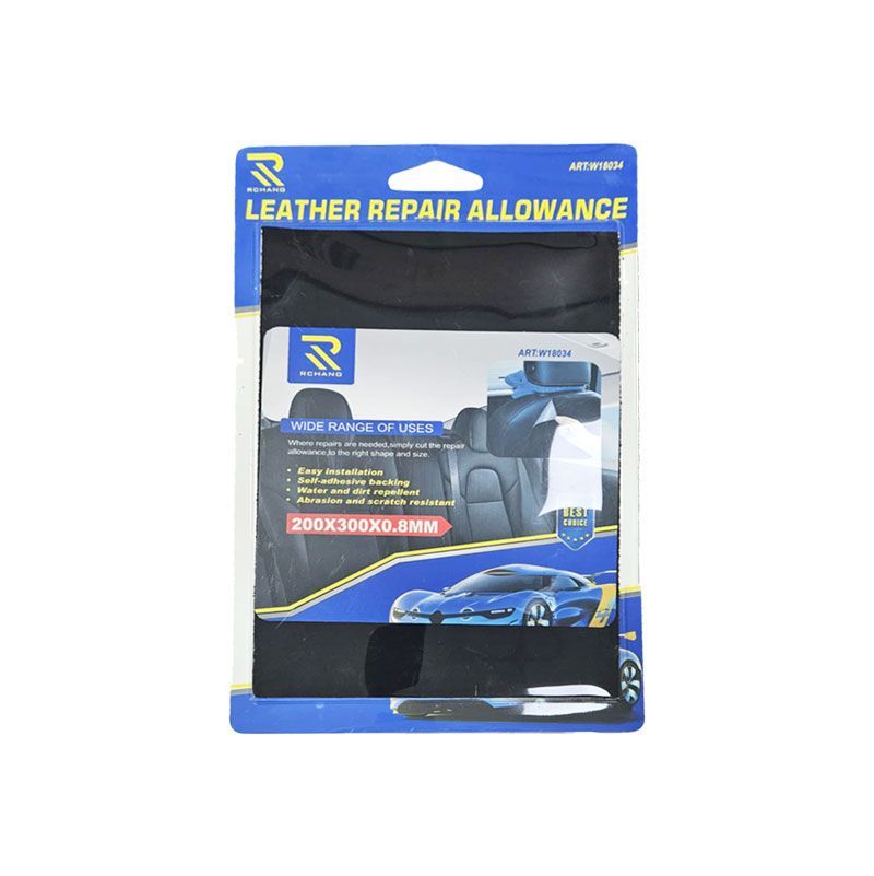 RCHANG Αυτοκόλλητο Επίθεμα Επισκευής Σουέτ Μαύρου Δέρματος 200x300x0.8mm W18034 - Leather Repair Allowance