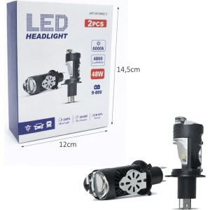 Alternative view of Λάμπες Αυτοκινήτου LED Headlight 48W H4 Σετ 2 Τεμαχίων - LED Headlight Bulbs