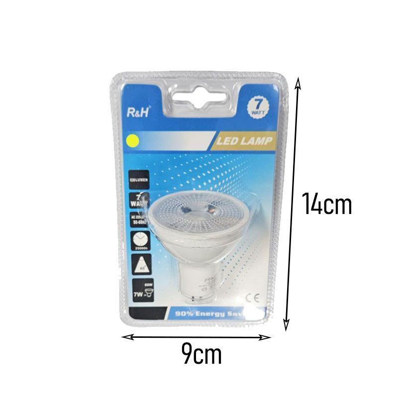 Λάμπα LED GU10 7W Θερμό Χρώμα 3000K – LED Bulb GU10 - Image 2