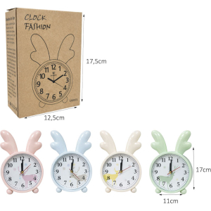 Alternative view of Παιδικό Επιτραπέζιο Ρολόι Με Κερατάκια – Kids Table Alarm Clock With Antlers