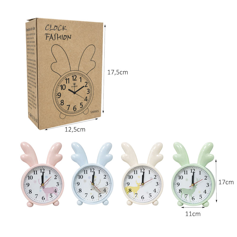 Παιδικό Επιτραπέζιο Ρολόι Με Κερατάκια – Kids Table Alarm Clock With Antlers - Image 2