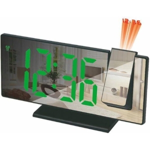 Alternative view of Gaosiio LED ρολόι με προτζέκτορα και οθόνη καθρέφτη DS-3618LP - LED Mirror Clock