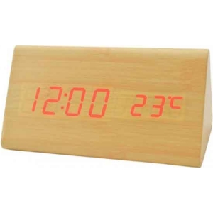 Alternative view of Ξύλινο Ψηφιακό Ρολόι LED με Θερμόμετρο VST-861 – LED Wooden Clock with Temperature Display