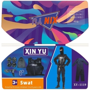 Alternative view of Xin Yu Αποκριάτικη Στολή Αστυνομικός SWAT XY-1119 - Carnival Costume SWAT