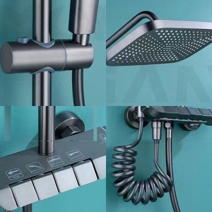 Alternative view of Yimanuo Ρυθμιζόμενη Στήλη Ντουζ με Μπαταρία - Adjustable Shower Column with Faucet