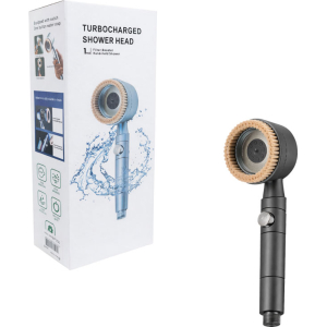 Τηλέφωνο Ντους Υψηλής Πίεσης με Ενσωματωμένη Βούρτσα – Turbocharged High Pressure Shower Head