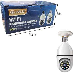 Alternative view of LYLU Κάμερα Ασφαλείας WiFi 360° Τύπου Λάμπας - WiFi Panorama Camera