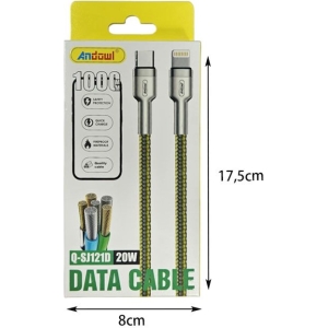 Alternative view of Andowl Καλώδιο δεδομένων Type-C σε Lighting 20W Q-SJ121D - Data Cable
