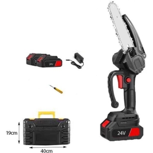 Alternative view of Επαναφορτιζόμενο ηλεκτρικό πριόνι χειρός 24V με δυο μπαταρίας 6"- Αλυσοπρίονο - Chainsaw