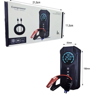 Alternative view of Φορητός Αεροσυμπιεστής Αυτοκινήτου με Οθόνη LED και Επαναφορτιζόμενη Μπαταρία - Portable Car Air Compressor