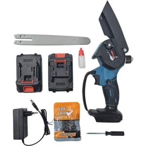 Alternative view of Bisutime Αλυσοπρίονο Μπαταρίας 48V με 2 Μπαταρίες και Βαλιτσάκι 8" - Cordless Chainsaw 48V with 2 Batteries and Case