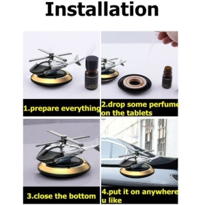 Alternative view of Αρωματικό Αυτοκινήτου Ελικόπτερο με Ηλιακά Περιστρεφόμενο Έλικα – Solar car air freshener