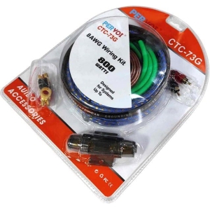 Alternative view of PERVOI Σετ Καλωδίων Ενισχυτή Αυτοκινήτου 800W CTC-73G - 8AWG Wiring Kit Car Cables