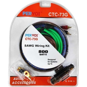 PERVOI Σετ Καλωδίων Ενισχυτή Αυτοκινήτου 800W CTC-73G - 8AWG Wiring Kit Car Cables