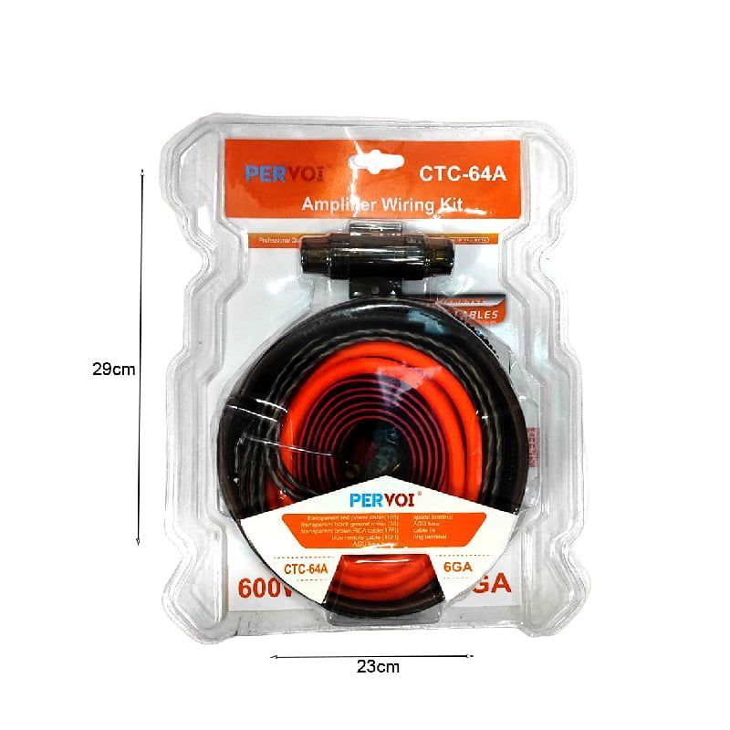 PerVoi Σετ Καλωδίων Ενισχυτή Αυτοκινήτου έως 600W CTC-64A - Amplifier Wiring Kit - Image 8