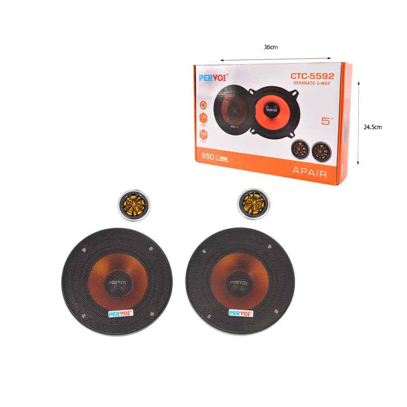 PerVoi Σετ Ηχεία Αυτοκινήτου Διαιρούμενα 2 Δρόμων 5" 120W RMS CTC-5592 – Car speakers - Image 5