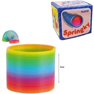 Alternative view of Πλαστικό παιχνίδι σπιράλ ελατήριο - Rainbow circle spiral plastic springky