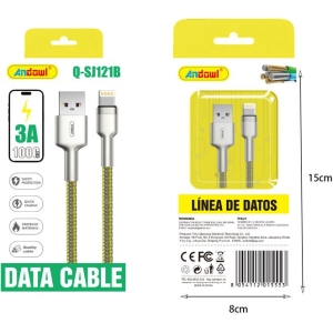 Alternative view of Andowl Καλώδιο δεδομένων USB σε Lightning– 3A Q-SJ121B - Data Cable