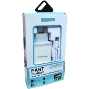 Alternative view of Treqa Γρήγορος φορτιστής με καλώδιο δεδομένων lightning 3.1Α Auto-ID CH-642 - Fast Charger Auto-ID Lightning