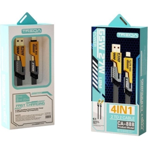 Treqa Καλώδιο φόρτισης 4σε1 1.2m 65W 27W CA-888 - Fast Charging Cable