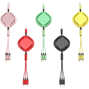 Treqa Καλώδια δεδομένων για γρήγορη φόρτιση 3σε1 1.1M CA-886 - 3in1 retractable data cable