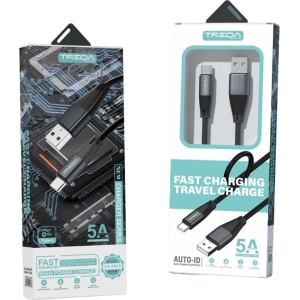 Treqa Καλώδιο γρήγορης φόρτισης 5A με ακροδέκτη Type-C 1m CA8843  - Fast Charging High Power Charge Type-C
