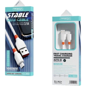Treqa Kαλώδιο δεδομένων 1m USB Micro 3.1A CA-8861 - Charging Cable Micro