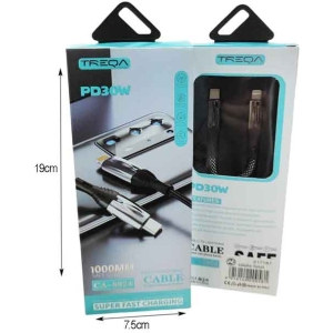 Alternative view of Treqa Kαλώδιο δεδομένων Type-C σε Lightning PD30W 1m CA-8924 - Super Fast Charging Data Cable