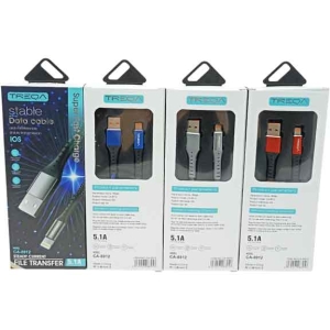 Treqa Kαλώδιο δεδομένων USB σε Lightning 5.1A 1m CA-8912 - Super Fast Charging Data Cable