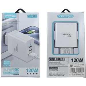 Treqa Φορτιστής Ταξιδίου 120W CH-652 – Travel Charger