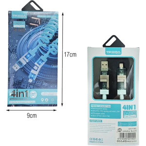 Alternative view of Treqa Καλώδιο Φόρτισης και Δεδομένων 4 σε 1 CA-8003 – Fast Charge Data Cable