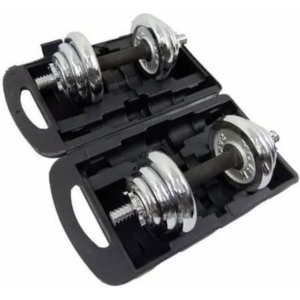 Alternative view of York Fitness Αλτήρες Σετ 20kg σε Βαλιτσάκι - Chrome Dumbell Set 20kg