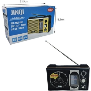 Alternative view of JINQI Ραδιόφωνο Ρετρό FM/MW/SW με Κεραία & AC/DC Λειτουργία J-2009LW – Vintage Radio