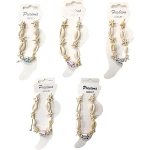 Βραχιόλι ποδιού με κοχύλια 12τεμ – Shell anklet