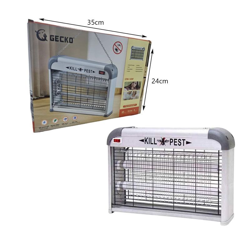GECKO Ηλεκτρική Εντομοπαγίδα UV – Pest Killer 16W - Image 2