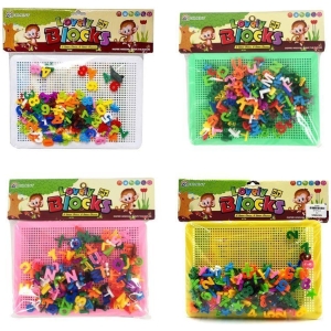 Alternative view of Δημιουργικό Πινακάκι με την Αγγλική Αλφάβητο - Qiment Lovely Blocks Pin Alphabet with Board Toy for Kids