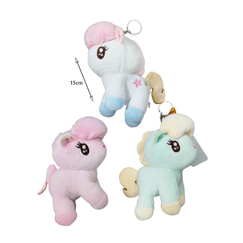 Λούτρινο Μπρελόκ Μονόκερος 15cm - Stuffed Unicorn Keychain - Image 2