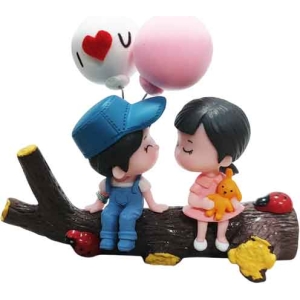 Διακοσμητικό Αγαλματάκι Ζευγάρι με Μπαλόνια - Decorative Couple Figurine with Balloons