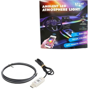 Εσωτερικός Διακοσμητικός Φωτισμός Αυτοκινήτου Με Τηλεχειριστήριο - Amblent LED Atmosphere Light