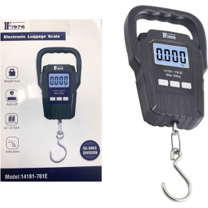F1976 Φορητή ηλεκτρονική ζυγαριά καντάρι με γάντζο στήριξης 50g-50kg 14191-761E - Portable electronic luggage scale