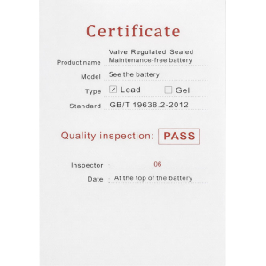 Alternative view of Μπαταρία Μολύβδου Κλειστού Τύπου 12V 100Ah GD Super για Φωτοβολταϊκά - GD Super 12V 100Ah Sealed Lead Acid Solar Battery