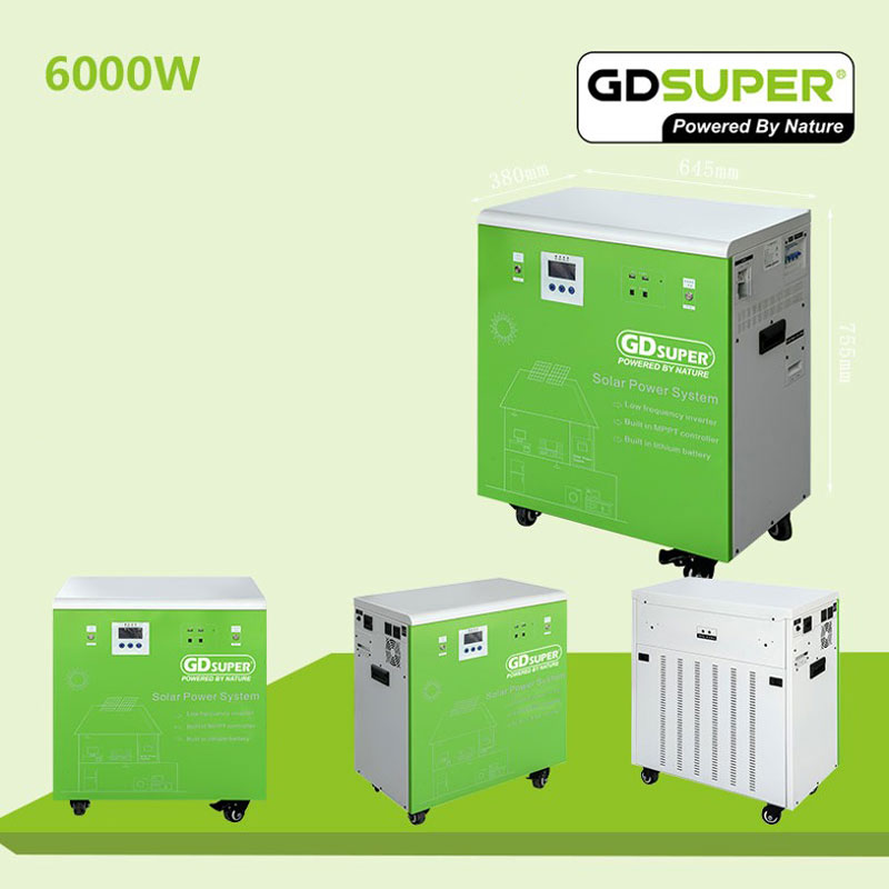 Ηλιακό Σύστημα Ενέργειας 6000W με MPPT 60A και Μπαταρία Λιθίου 51.2V 200Ah - 6000W Solar Power System with 60A MPPT and 51.2V 200Ah Lithium Battery - Image 2