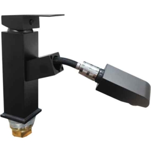 Alternative view of Sanitary Ware Μπαταρία Νιπτήρα Μαύρη με Μίκτη & Ανακλινόμενο Στόμιο - Black Bathroom Sink Faucet with Mixer