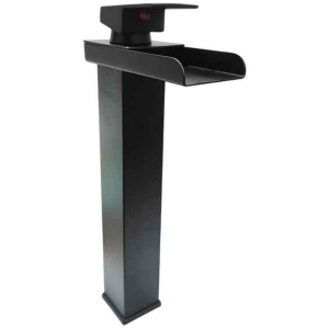 Alternative view of Sanitary Wares Μαύρη Μπαταρία Νιπτήρα με Ρουξούνι Καταρράκτη - Black Basin Faucet with Waterfall Spout